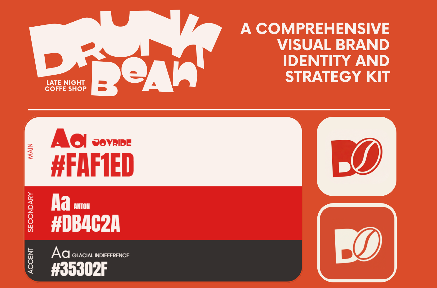 Drunk Bean brand identity kit